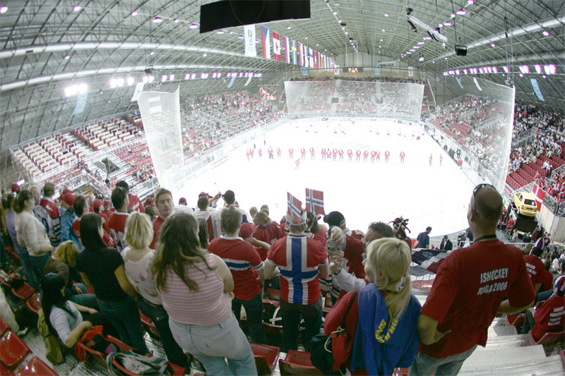 Ледовая арена «Сконто», г.Рига, Латвия.  Чемпионат мира по хоккею - 2006